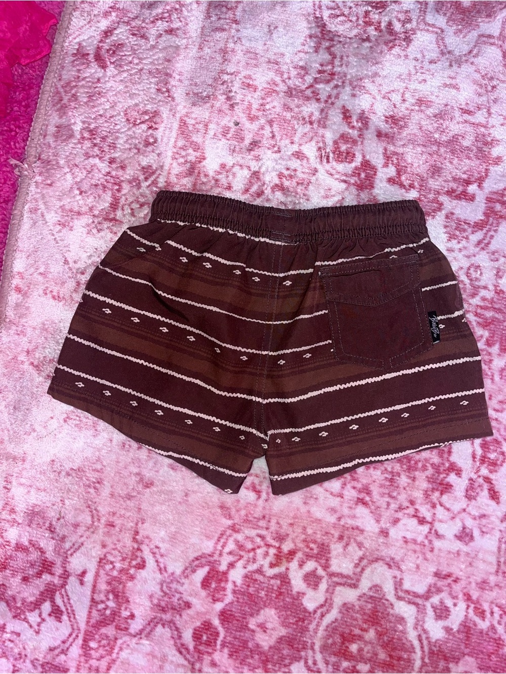 Binky Bro Striped Drawstring Swim Trunks - Picture 3 of 4